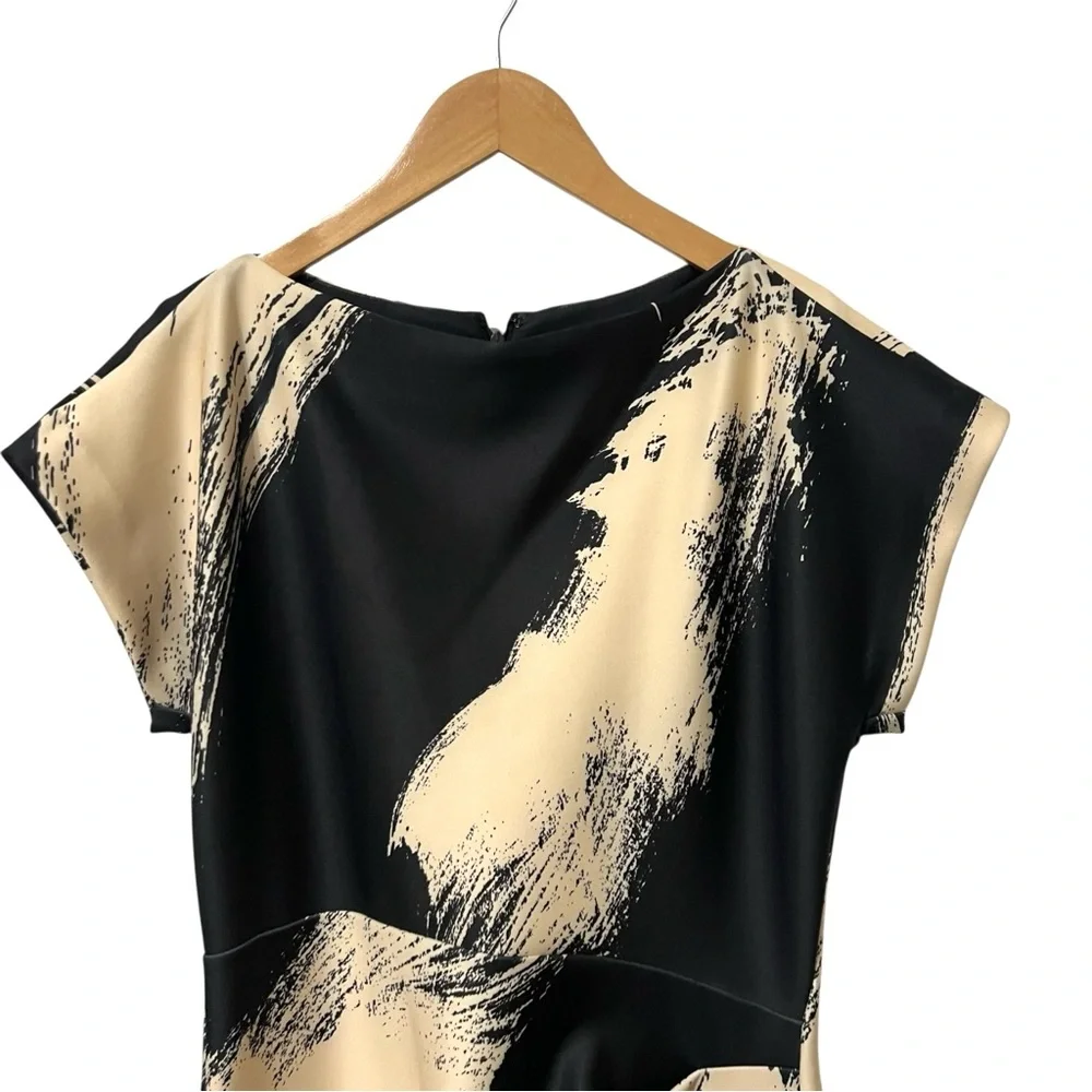 Donna Karen New York Brushstroke Scuba Sheath Dress Size 8 - Picture 9 of 14